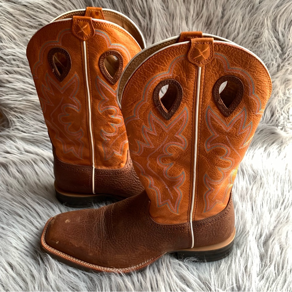 Twisted X Square Toe Box Western 14" Ruff Stock Work Boots Men's Size 13 - Picture 2 of 13